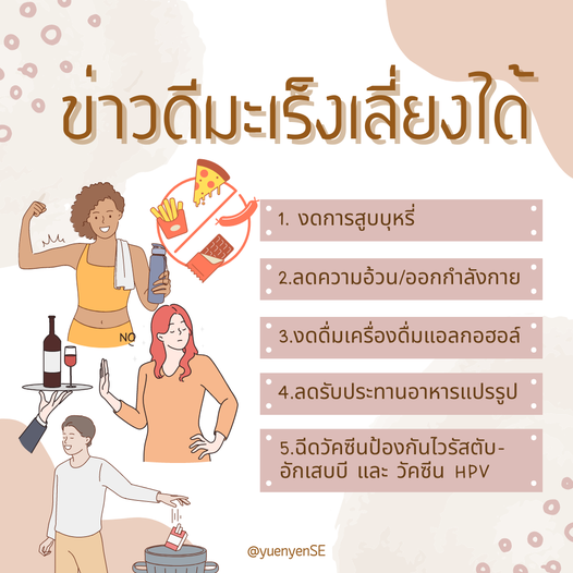 ข่าวดีมะเร็งเลี่ยงได้